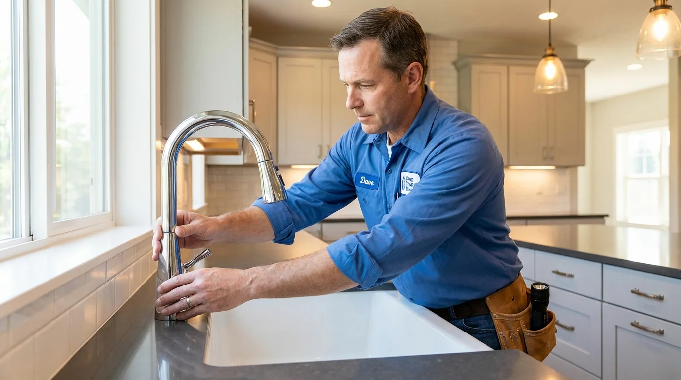 Kitchen faucet installation by Johns Plumbing LLC in Greenwich